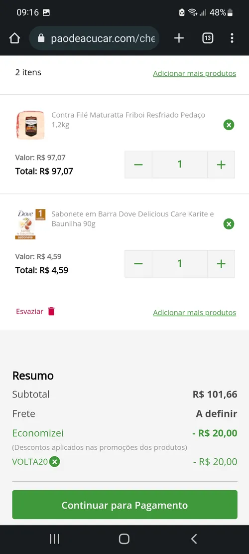 Imagem na descrição da promoção