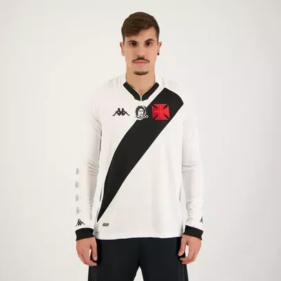 Camisa Kappa Vasco 22 Manga Longa c/ Patch Dinamite Eterno