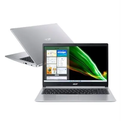 Notebook Acer Aspire 5 A515-45-R760 Tela de 15.6 AMD Ryzen R7 5700U, SSD 256GB/8GB RAM, Windows 11, Prata