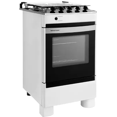 [R$625 com o Cashback Brastemp] Fogão de Piso Brastemp 4 Bocas BFO4N Branco - Bivolt | R$825