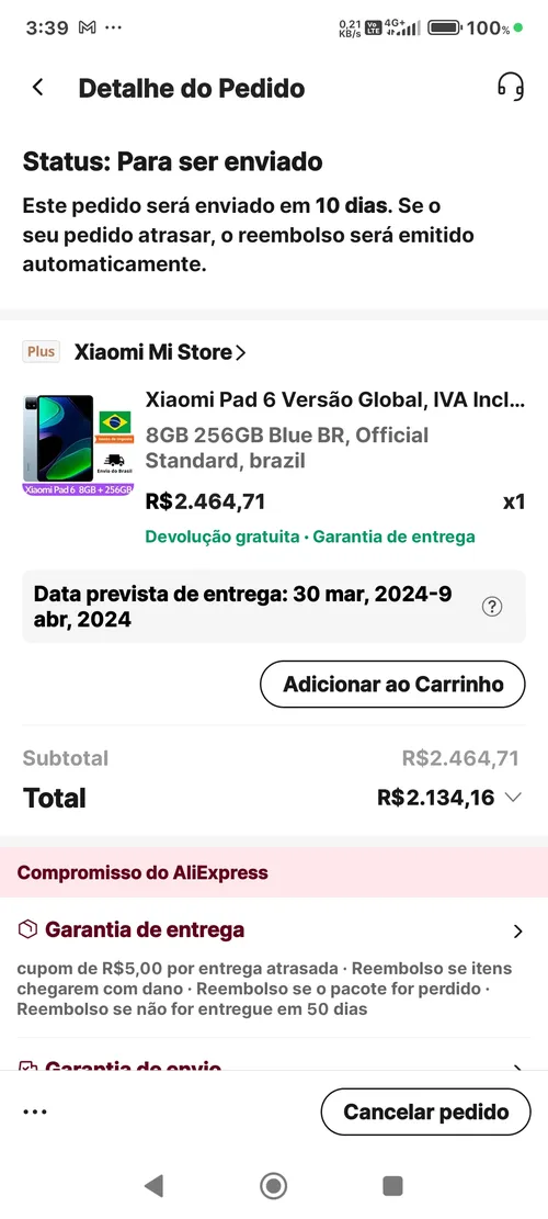 Imagem na descrição da promoção