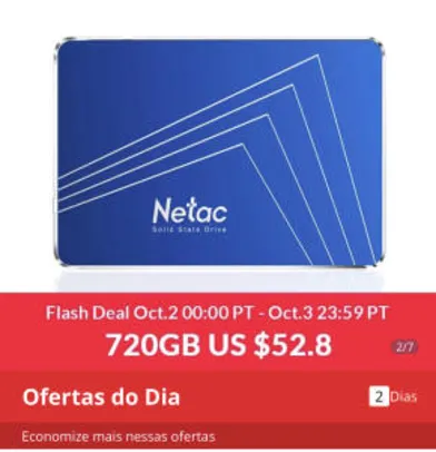 Netac N600S SSD de 720 GB | R$239
