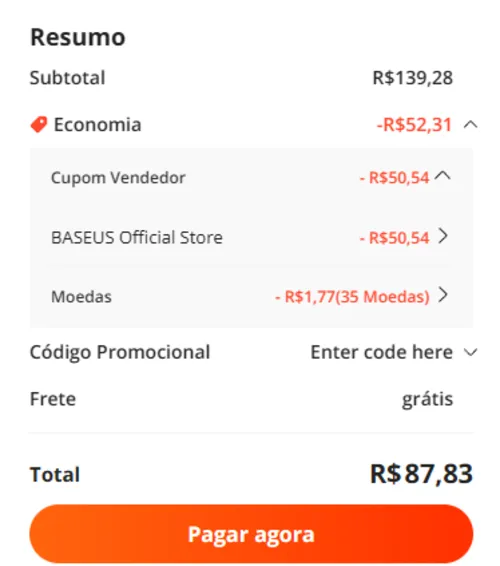 Imagem na descrição da promoção