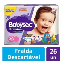 Fralda Babysec Premium Galinha Pintadinha - Tam. XG 11 a 14kg 26 Unidades - Fralda Descartável