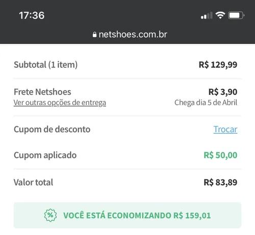 Imagem na descrição da promoção