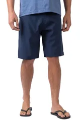 Boardshort Stretch Liso Azul Marinho