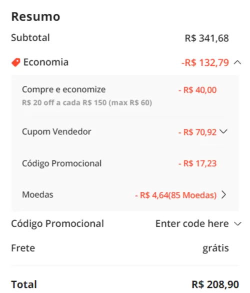 Imagem na descrição da promoção