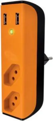 [PRIME] Carregador USB 2 USB 2 TOMADAS com FILTRO| R$24