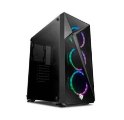 GABINETE GAMER PICHAU LARK VIDRO TEMP PRETO, PG-LK-01