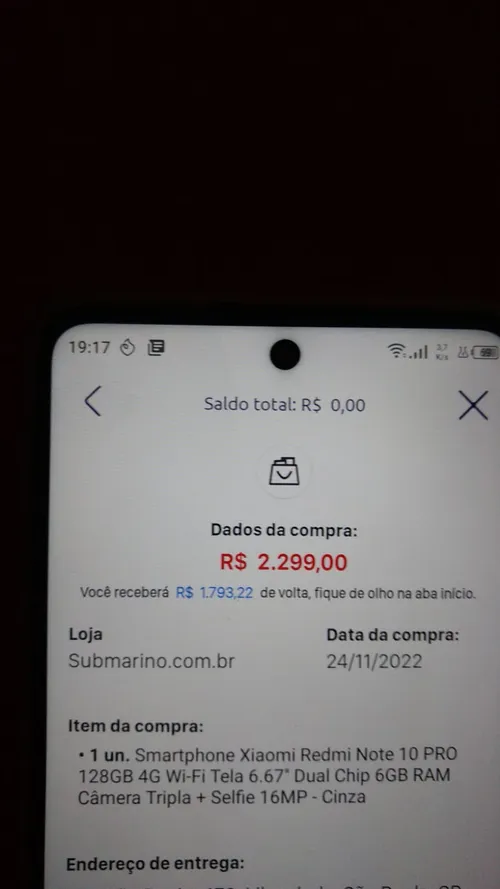 Imagem na descrição da promoção