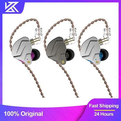 Kz Zsn Pro Headphones In Ear Mixing Technology 1ba+1dd Hifi Bass Metal Earplugs 