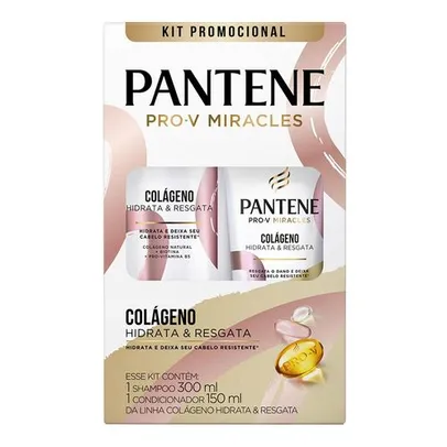 Kit Shampoo Pantene Colágeno 300ml +  Condicionador 150ml