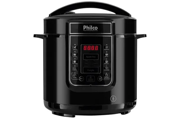 Panela de Pressão Digital Philco 6L Inox Preta (220V)