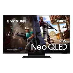 Smart TV Samsung 43 Polegadas Gaming Neo QLED, 4K, 4 HDMI, Bluetooth, Wi-Fi, 144Hz, IA, Alexa, Preto - QN43QN90BAGXZD