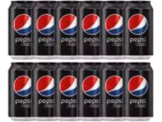 (Regional) Refrigerante Lata Pepsi Black Zero Açúcar - 12 unidades - 350ml