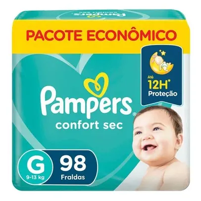 Fralda Pampers Confort Sec Tamanho G 98 Unidades