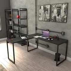 Mesa de Escritório em L Estilo Industrial 1,50mX1,50m - FRETE GRÁTIS!