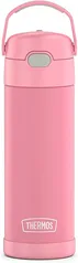 THERMOS Garrafa isolada à vácuo de aço inoxidável FUNTAINER 473 ml com tampa de bico largo, rosa, F41102PK6