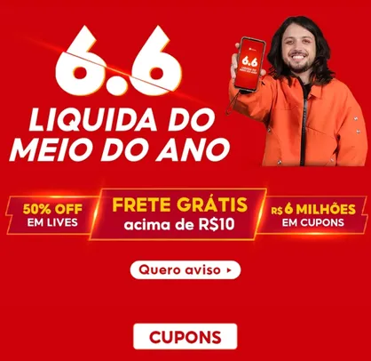 ATIVE OS AVISOS DE CUPONS DO 6.6