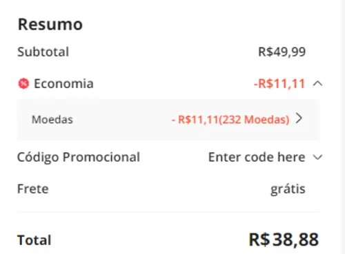 Imagem na descrição da promoção