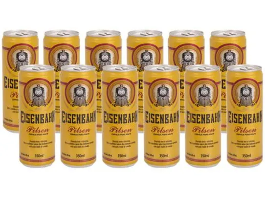 [Cliente Ouro + App] Cerveja Eisenbahn Pilsen 12 Unidades - 350ml | R$30