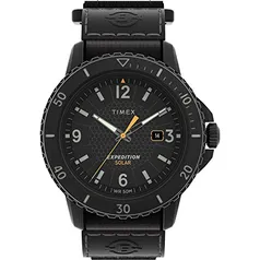 Timex Relógio masculino Expedition Galatin alimentado por energia solar, FastWrap preto,