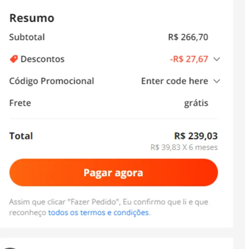 Imagem na descrição da promoção