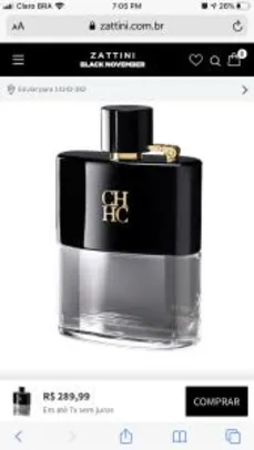 Saindo por R$ 290: Perfume Masculino Men Privé Carolina Herrera Eau de Toilette 100ml - Incolor | Pelando