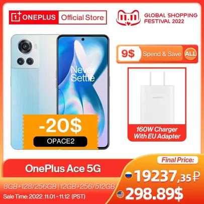 OnePlus Ace 5G 8/128GB, Tela amoled 120hz, Dimensity 8100 Max, Carregamento 150w