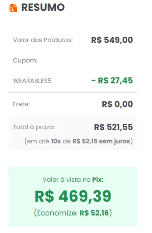 Imagem na descrição da promoção