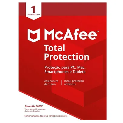 McAfee Total Proteção para 01 Dispositivo, ESD - Digital para Download