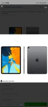iPad Pro Cinza Espacial com Tela de 11", Wi-Fi, 256 GB e Processador A12x | R$ 5.202