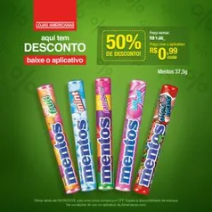 [Americanas - Loja Física] Mentos 37,5g por R$ 0,99