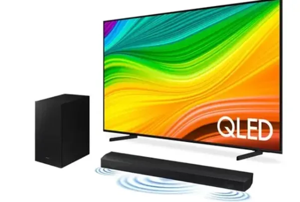 Smart TV 50" QLED 4K 50Q60D 2024 + Soundbar HW-B550/ZD