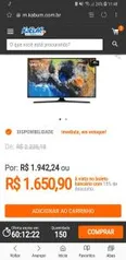 Smart TV Samsung 40´ MU6100 LED 4K Ultra HD Conversor Digital Wi-Fi 3 HDMI 2 USB - R$1.650