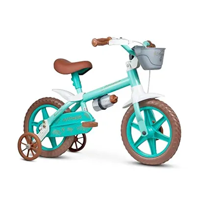 Bicicleta Infantil Aro 12 Mini Antonella Rosa com Rodinhas, Nathor