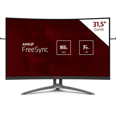 [NINJA] Monitor Gamer AOC Agon 31.5' LED, Curvo, 165 Hz, Full HD, 1ms, FreeSync Premium