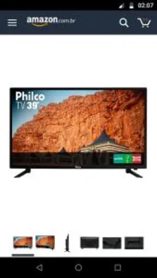 TV LED 39" Philco PTV39N87D 3 HDMI USB Frequência 60 Hz | R$800