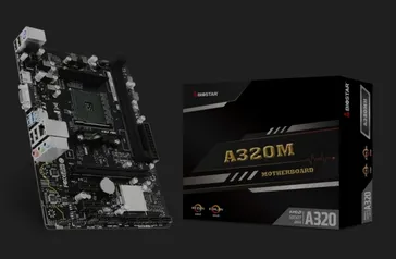 Placa Mãe Biostar A320MH, Chipset A320, AMD AM4, mATX, DDR4