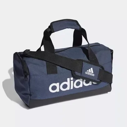 Mala Adidas Duffel Linear - Azul+Preto