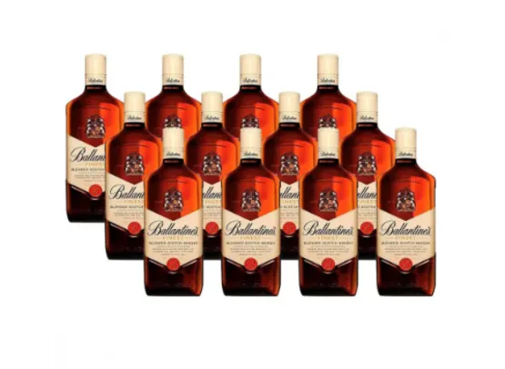 (R$47,61 cada) Whisky Escocês Ballantines Finest 750ml Caixa com 12 unidades