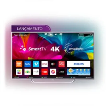 [R$2.659 AME+CC Americanas] Smart TV LED Ambilight 65" Philips 65PUG6412/78 UHD 4K - R$3.324