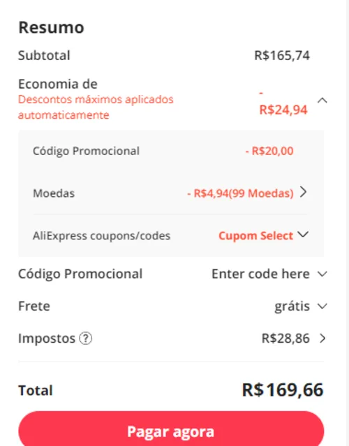 Imagem na descrição da promoção