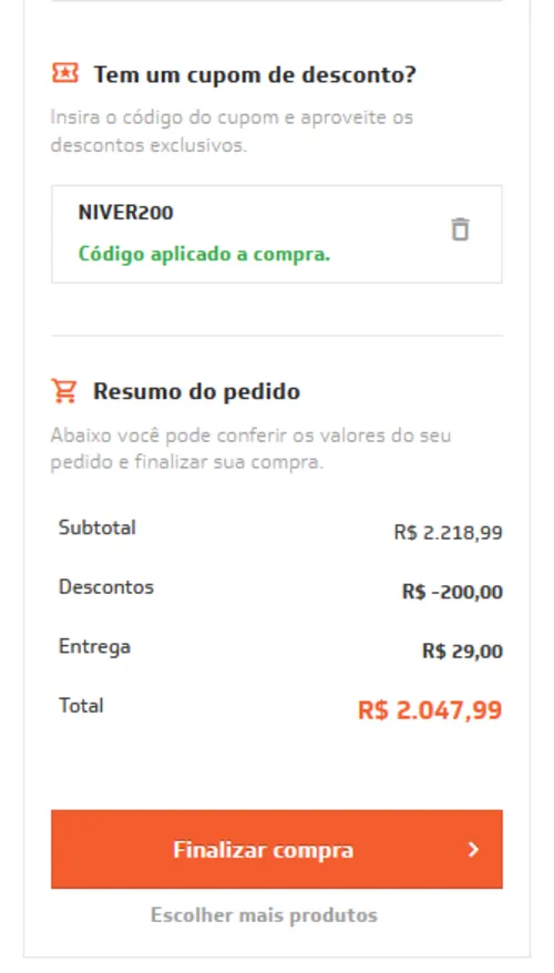 Imagem na descrição da promoção