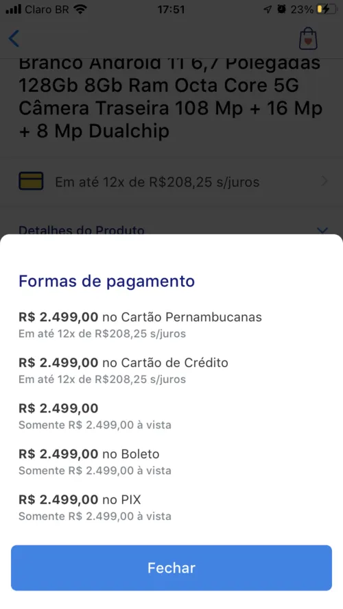 Imagem na descrição da promoção