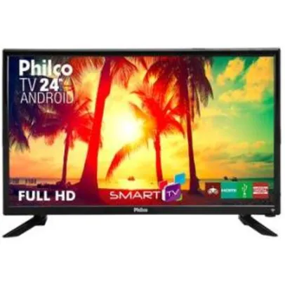 Smart TV Philco LED Full HD 24" Wi-Fi - PTV24N91SA - R$699