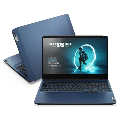 Notebook Ideapad Gaming 3i Intel Core i5-10300H 8GB (Geforce GTX 1650 4GB) 256GB SSD FHD Linux 15.6 Azul