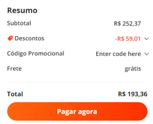 Imagem na descrição da promoção