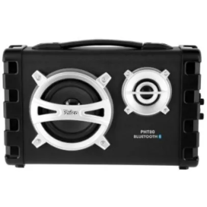 [ClubedoRicardo] Caixa Acústica Philco PHT80 - 80W Bluetooth V2.1 + EDR, Entrada para Guitarra e USB, Rádio FM + Bateria Recarregável Interna