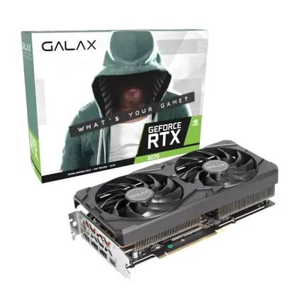 [12x S/J] Placa de Vídeo GALAX - GeForce RTX 3070, 1-Click OC, 8GB GDDR6, DLSS, LHR, Ray Tracing